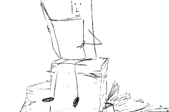 Zeitungslesender Stiftl