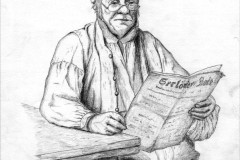 Zeitungslesender Bauer von Albert Anker